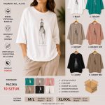 Bluzki DAMSKA TURECKA_size m-2xl_paczka 10 szt_mix kolor 2155454