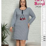 Koszule nocne DAMSKA TURECKA_size xl-4xl_paczka 12 szt_mix kolor 9103315