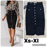 Spódnica długa Jeansowa Damskie  _size xs-xl_paczka 10szt_ 7869953