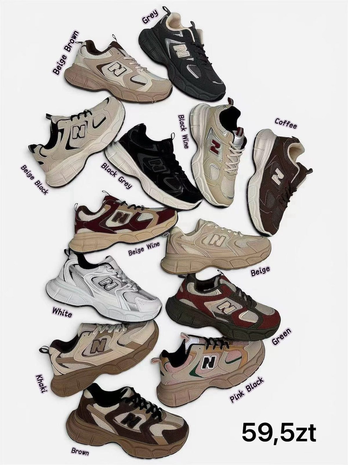 Buty Sportowe DAMSKIE (36-41_12 par) 1369585