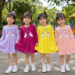 Sukienki DZIECIĘCA size 1-4 lat_ paczka 4szt _1 kolor 9435269