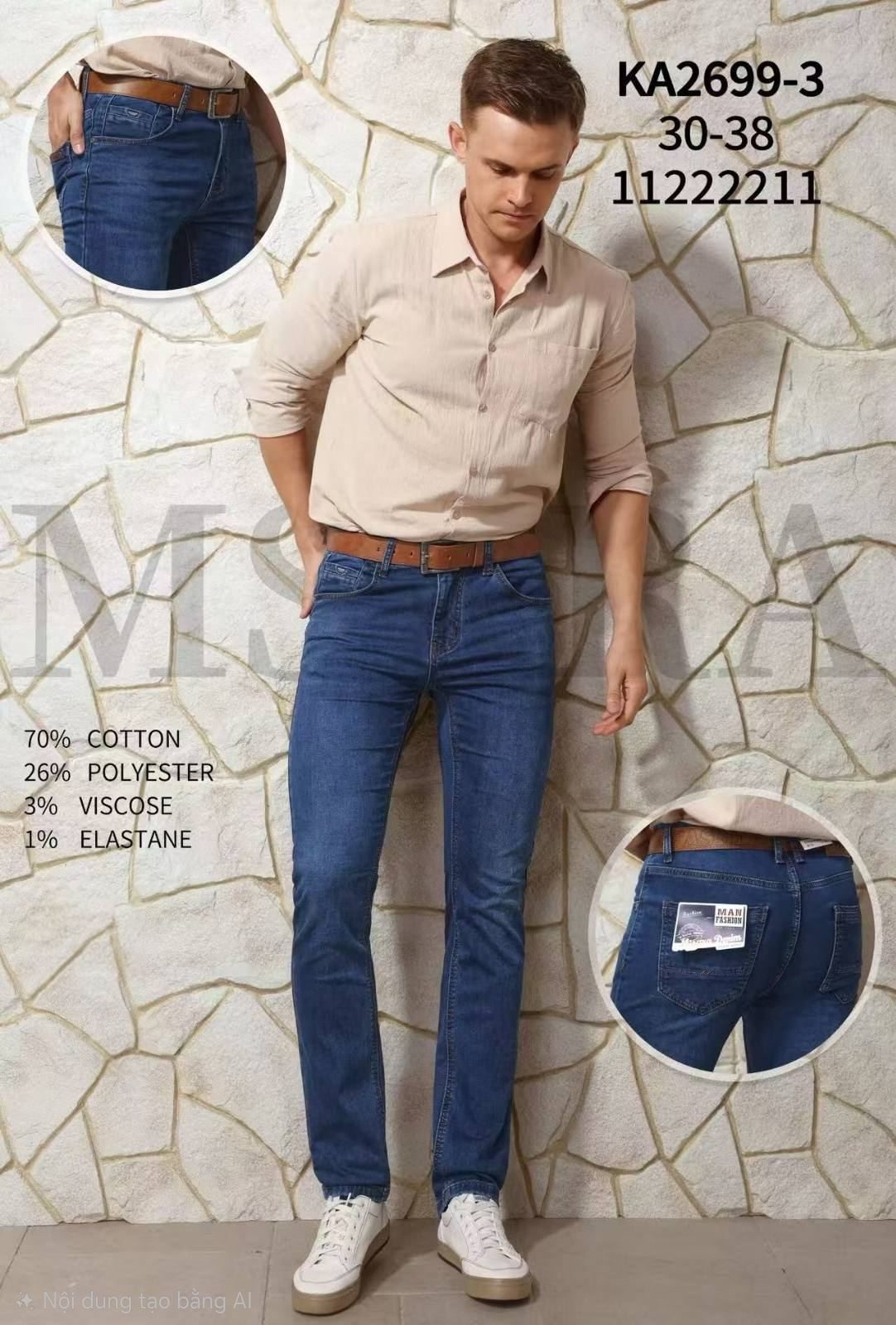 Spodnie JEANSOWE MĘSKA_size 30-38_paczka 12 szt_ 9435308