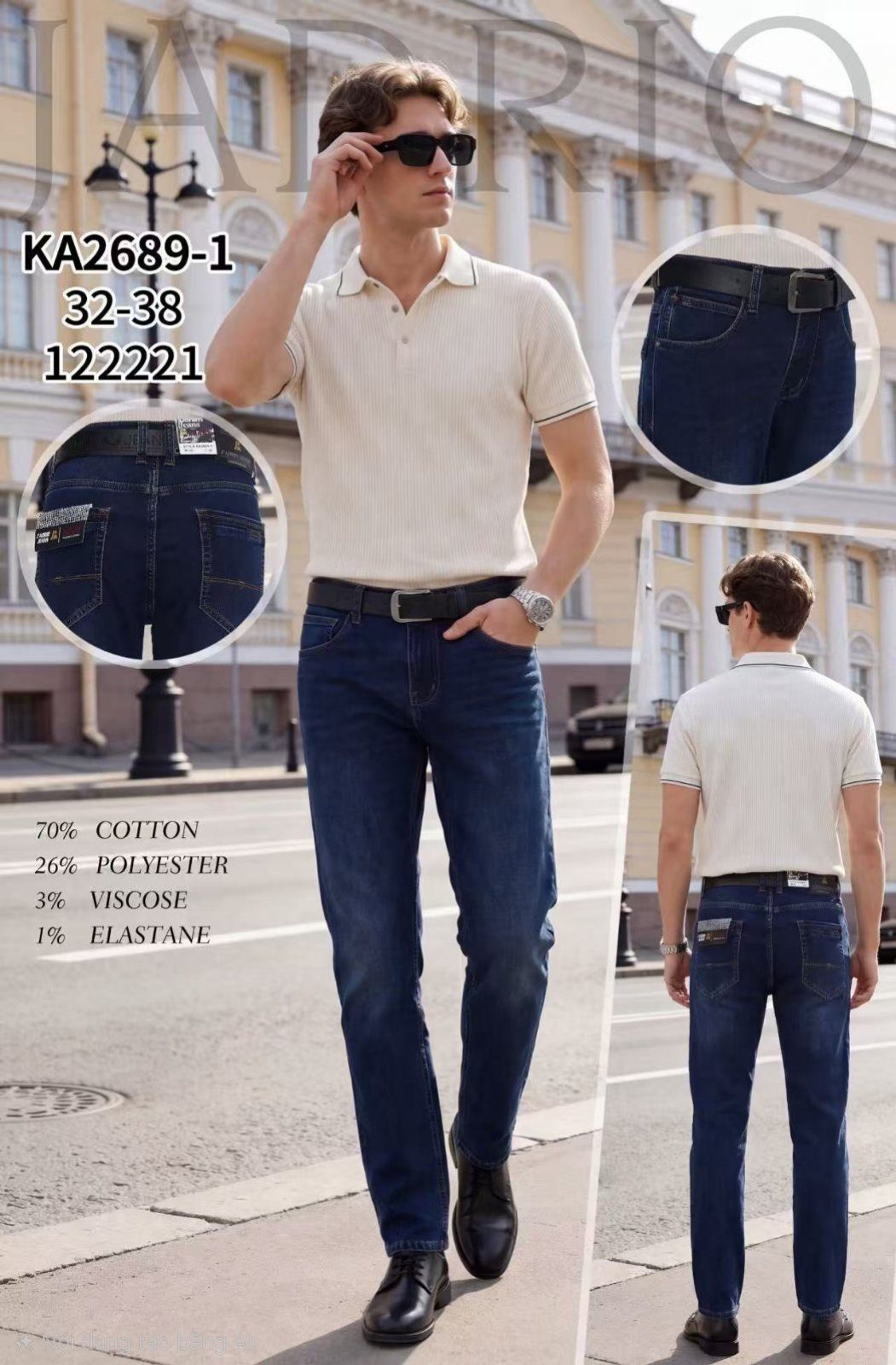 Spodnie JEANSOWE MĘSKA_size 30-38_paczka 10 szt_ 9435312