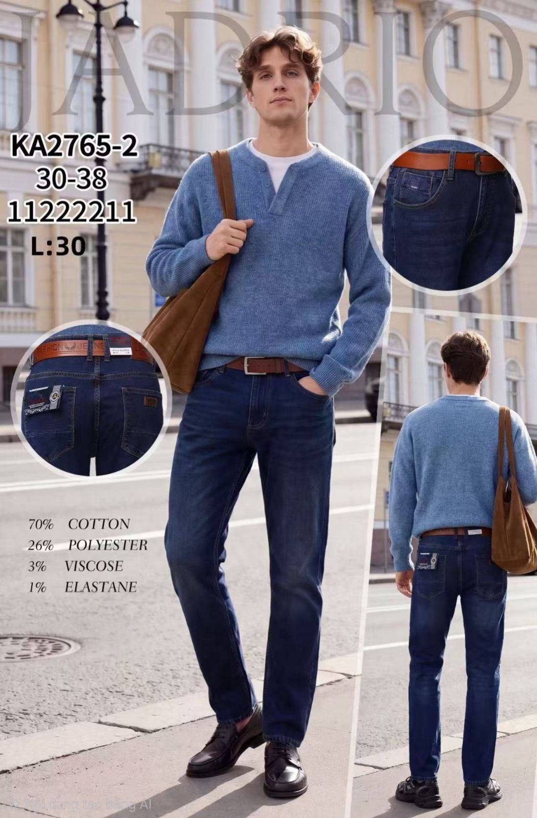 Spodnie JEANSOWE MĘSKA_size 30-38_paczka 12 szt_ 9435313