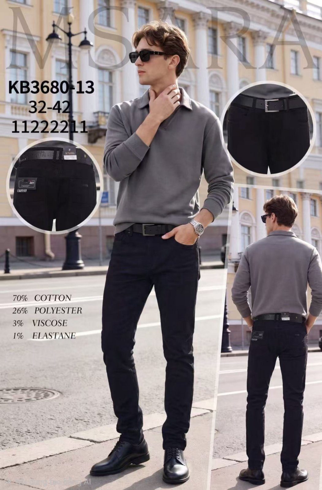 Spodnie JEANSOWE MĘSKA_size 32-42_paczka 12 szt_ 9435314
