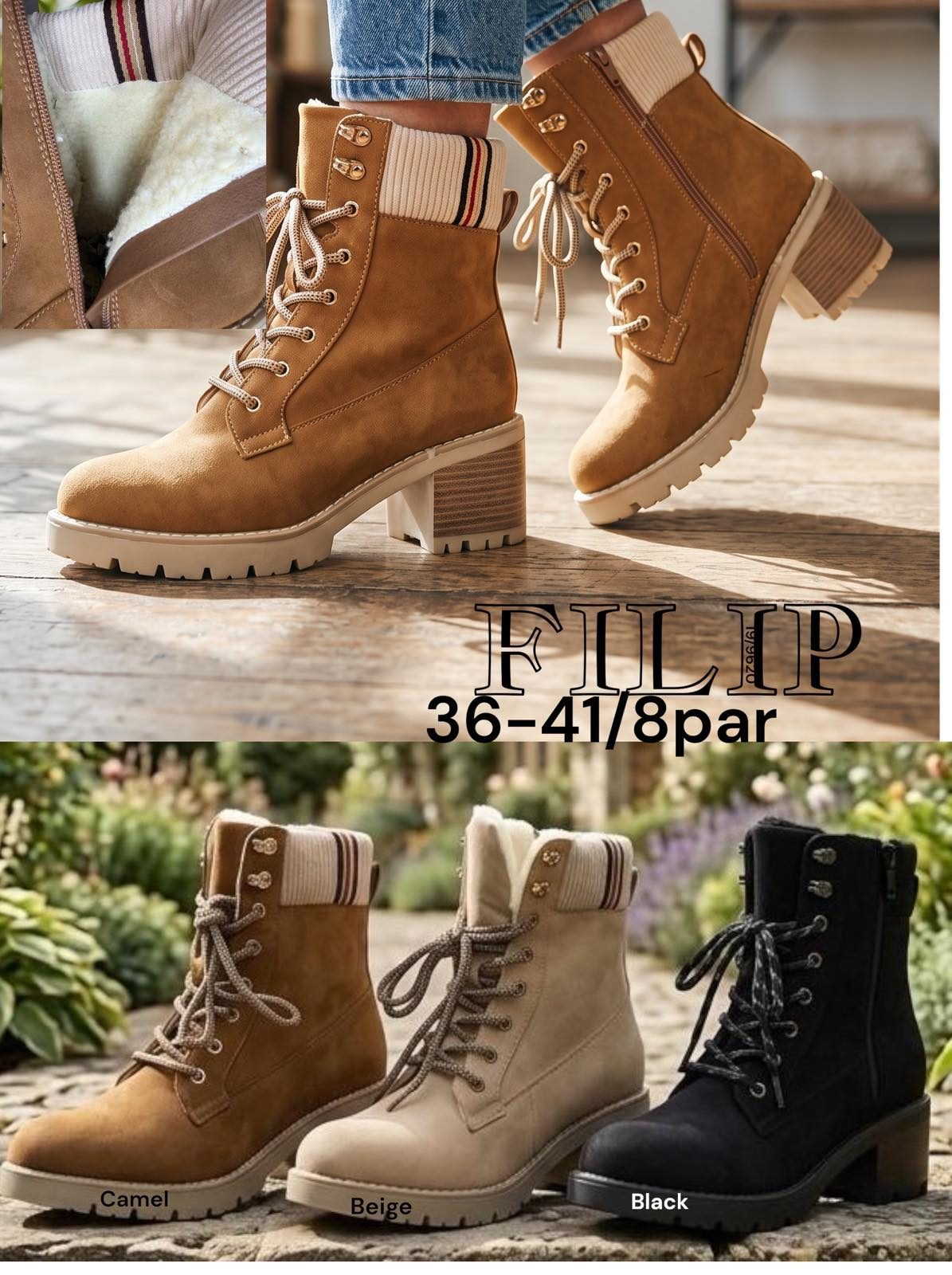 Buty Botki DAMSKIE (36-41_8 par) 3150302