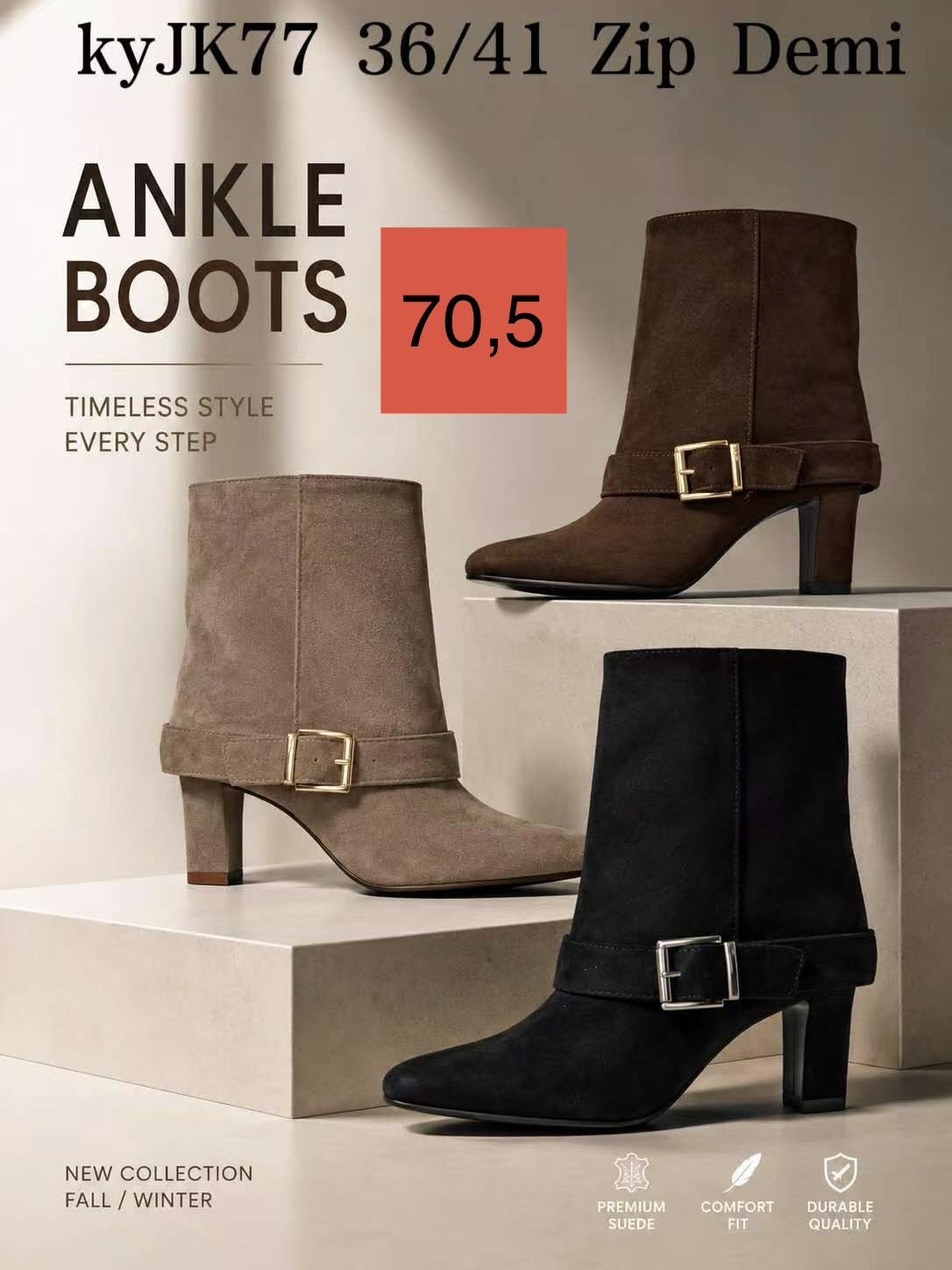 Buty Botki DAMSKIE (36-41_12 par) 8901253