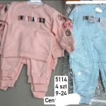 Komplety DZIECIĘCA size 9-24 m_ paczka 4szt _1 kolor 9099057