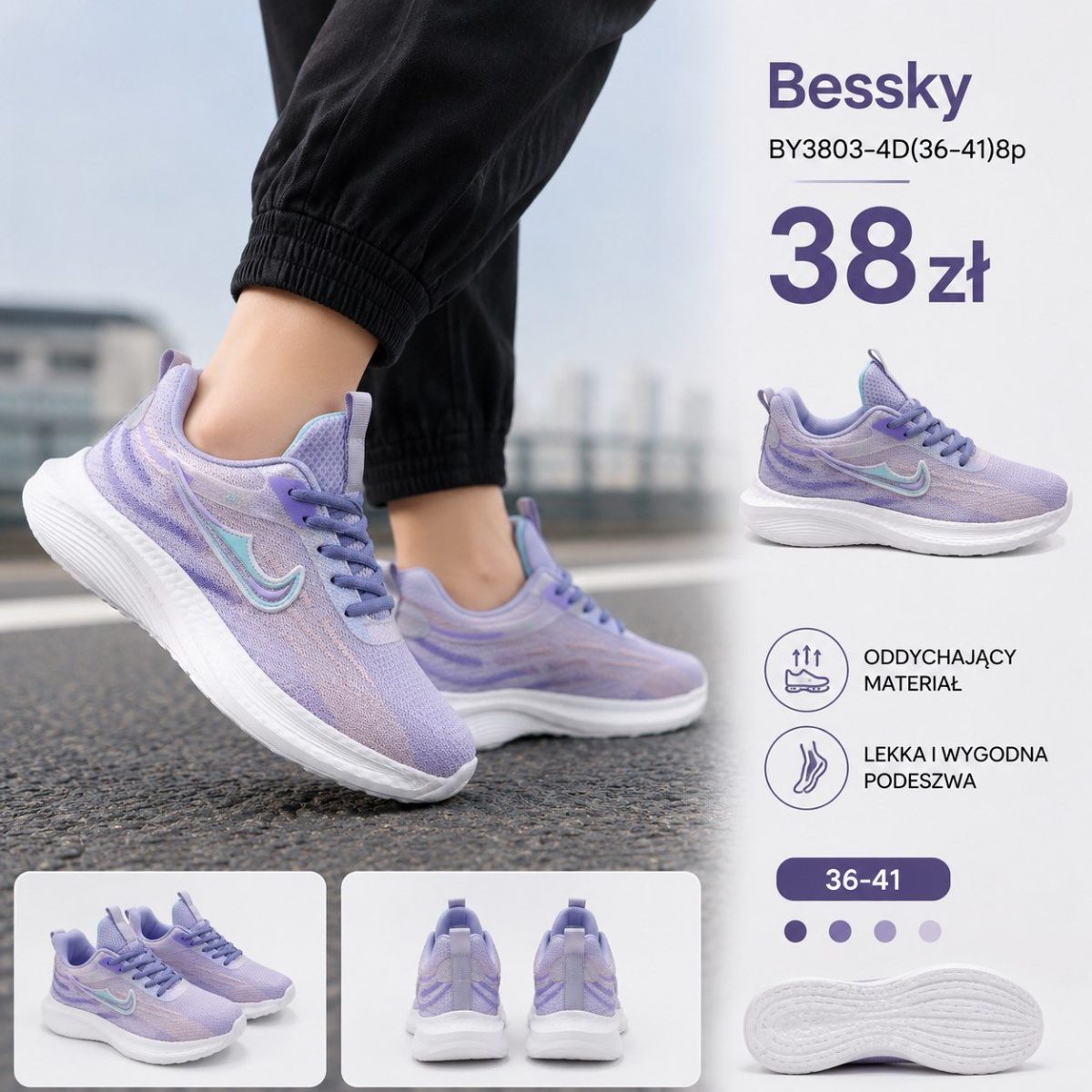 Buty Sportowe DAMSKIE (36-41_8 par) 2124183