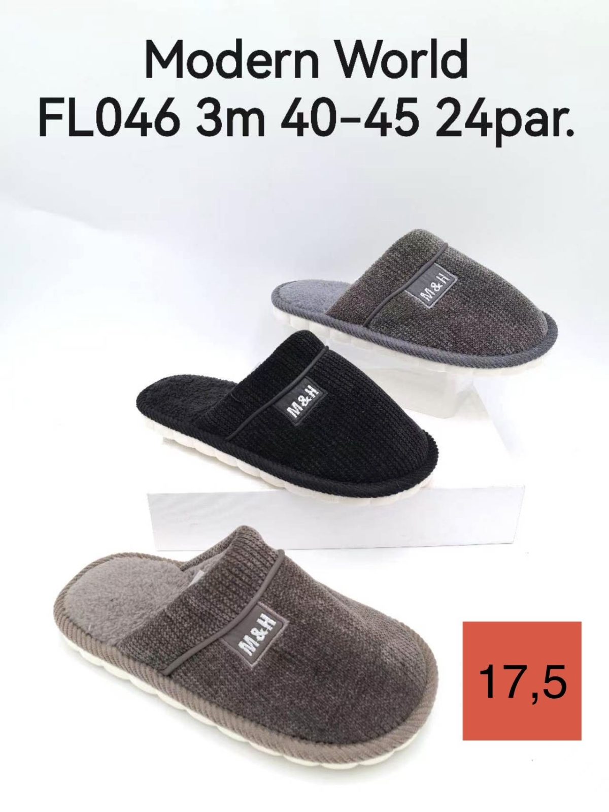 Buty Kapcie MĘSKIE (40-45_24 par) 8677840