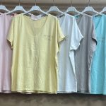 Bluzki Damskie włoskie _size uni _paczka 6szt_mix kolor 5513951