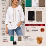 Bluzki DAMSKA TURECKA_size m-2xl_paczka 10 szt_mixkolor 4981525