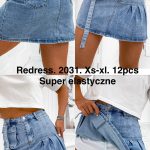 Spódnica krótka Jeansowa Damskie _ size xs-xl _paczka 12szt_ 4047105