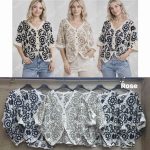 Bluzki Damskie Włoskie _size uni _paczka 6szt_mix kolor 3853339
