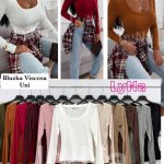 Bluzki Damskie włoskie _size uni _paczka 6szt_mix kolor 3853384