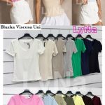Bluzki Damskie włoskie _size uni _paczka 6szt_mix kolor 3853386