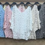 Bluzki Damskie Włoskie _size uni _paczka 6szt_mix kolor 3853618