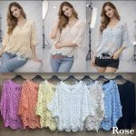 Bluzki Damskie Włoskie _size uni _paczka 6szt_mix kolor 3853625