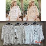 Bluzki Damskie Włoskie _size uni _paczka 6szt_mix kolor 3853627