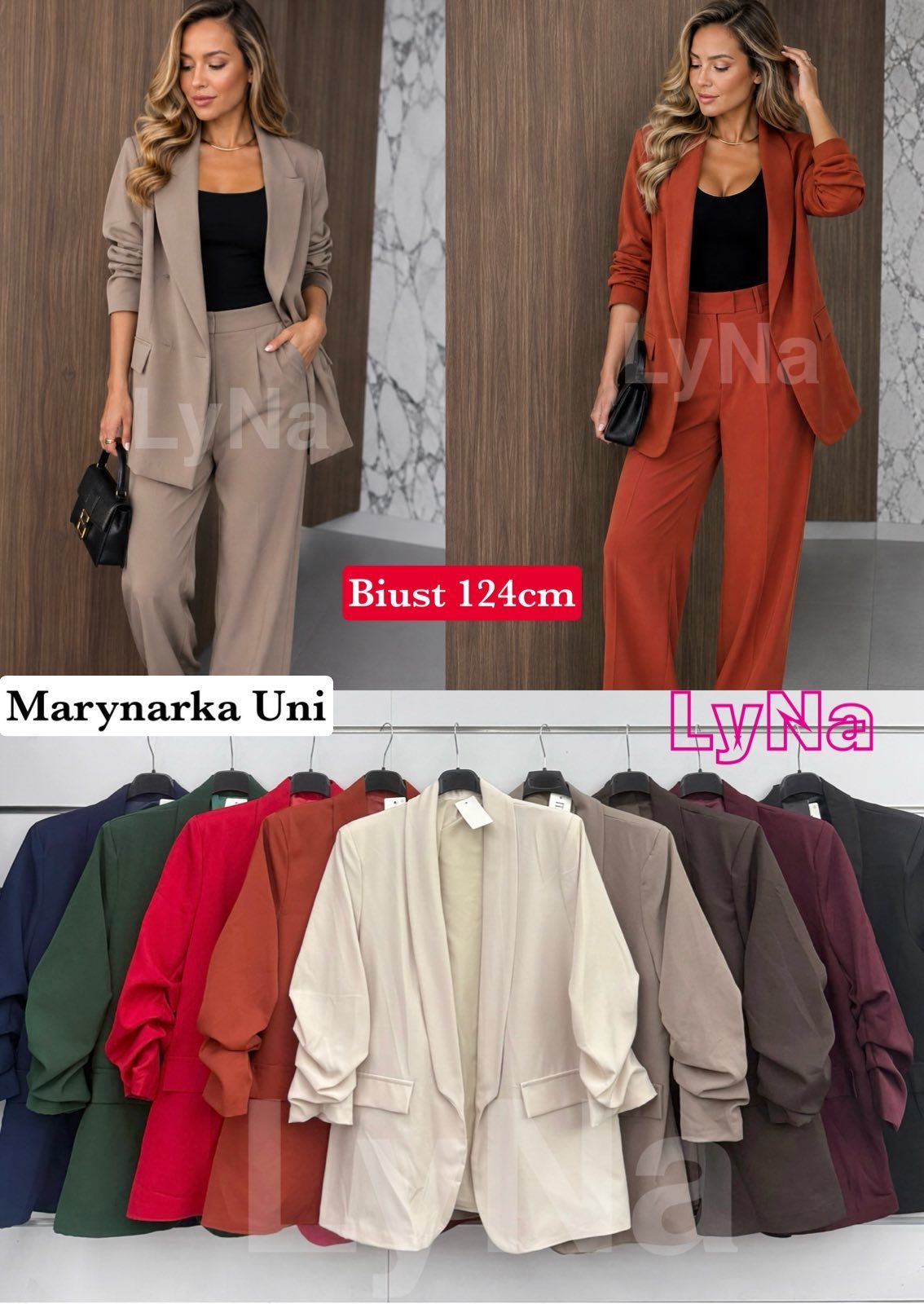Marynarki Damskie Włoskie _size uni _paczka 6szt_mix kolor 7685021