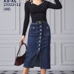 Spódnica długa Jeansowa Damskie _ size XS-XL _paczka 12szt_ 7945867