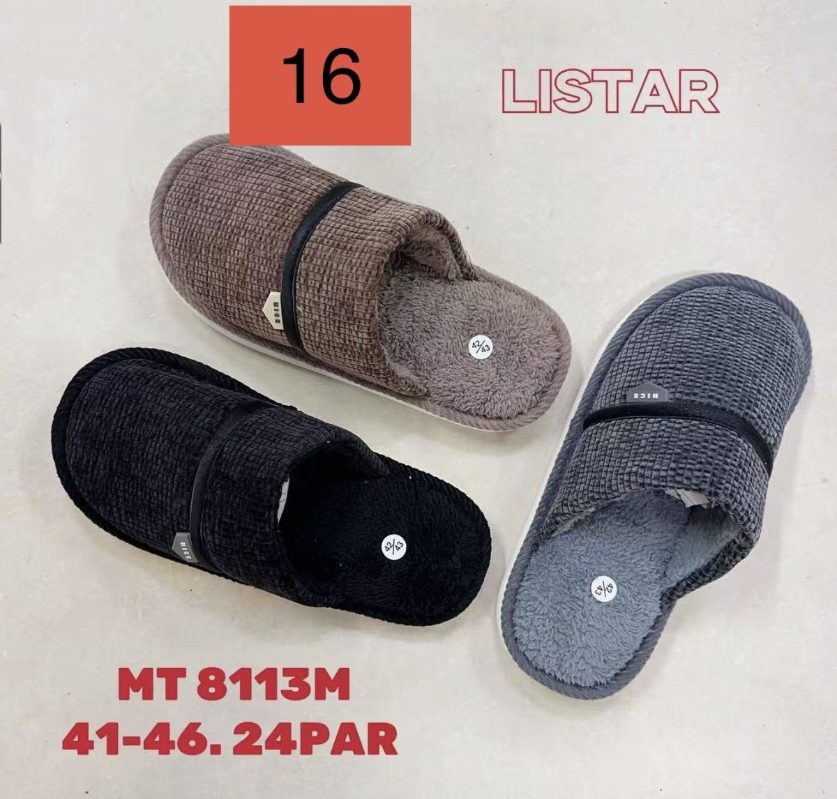 Buty Kapcie MĘSKIE (41-46_24par) 2918430