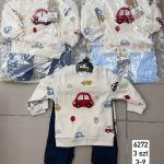 Komplety DZIECIĘCA size 3-9 M_ paczka 6szt _1 kolor 2823428