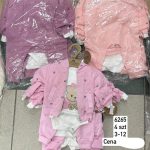 Komplety DZIECIĘCA size  3-12 M_ paczka 4szt _1 kolor 2823430