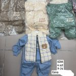 Komplety DZIECIĘCA size  9-24 M_ paczka 4szt _1 kolor 2823447