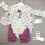 Komplety DZIECIĘCA size 3-9 M_ paczka 6szt _1 kolor 2823456