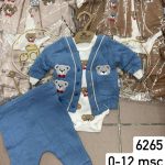 Komplety DZIECIĘCA size  0-12 M_ paczka 4szt _1 kolor 8344186