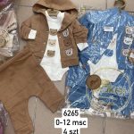 Komplety DZIECIĘCA size  0-12 M_ paczka 4szt _1 kolor 8344190