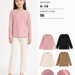 Bluzka DZIECIĘCA size 4-14 lat_ paczka 24szt _mix kolor 5363471