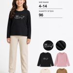 Bluzka DZIECIĘCA size 4-14 lat_ paczka 24szt _mix kolor 5363473
