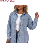 Kurtki jeansowe damskie z długim rękawem (XS-XL_ 10) 6572883