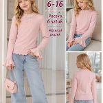 Bluzka DZIECIĘCA size 6-16 lat_ paczka 6szt _1 kolor 5841954
