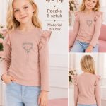 Bluzka DZIECIĘCA size 4-14 lat_ paczka 6szt _1 kolor 5841955