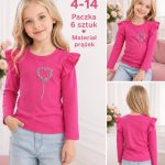Bluzka DZIECIĘCA size 4-14 lat_ paczka 6szt _1 kolor 5841956