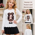 Bluzka DZIECIĘCA size 4-14 lat_ paczka 6szt _1 kolor 5842129