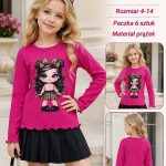 Bluzka DZIECIĘCA size 4-14 lat_ paczka 6szt _1 kolor 5842132