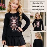 Bluzka DZIECIĘCA size 4-14 lat_ paczka 6szt _1 kolor 5842133