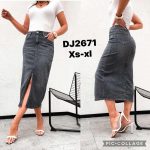 Spódnica długa Jeansowa Damskie _ size XS-XL_paczka 10szt_