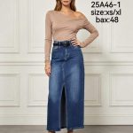 Spódnica długa Jeansowa Damskie _ size XS-XL _paczka 12szt_ 6477969