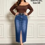 Spódnica długa Jeansowa Damskie _ size XS-XL _paczka 12szt_ 6477970