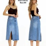 Spódnica długa Jeansowa Damskie _ size XS-XL _paczka 12szt_ 6477972