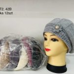 Czapki Damskie_ paczka 12szt _mix kolor 9553160