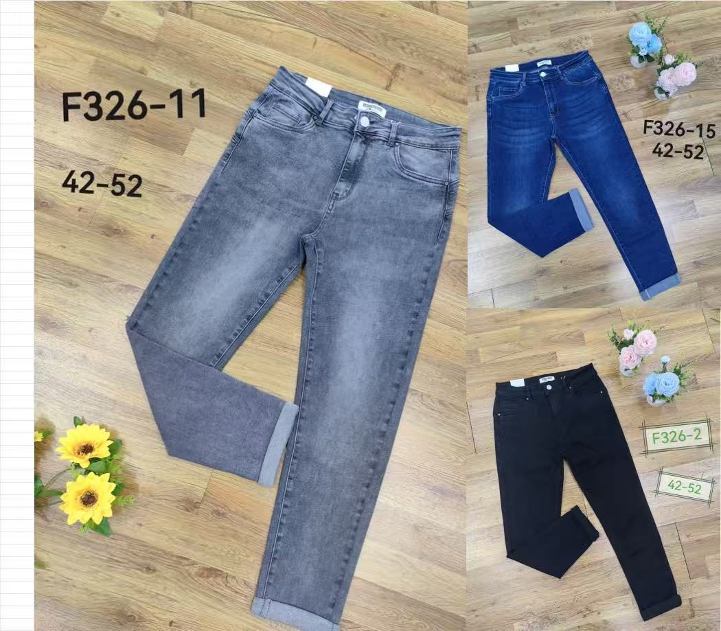 Jeansy Damskie _ size 42-52 _paczka 12szt_1KOLOR