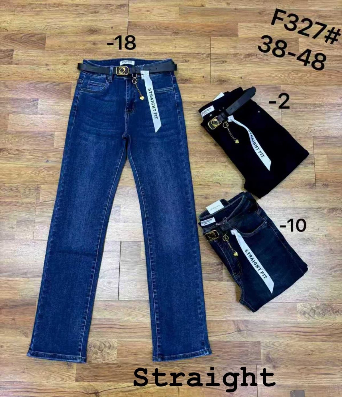 Jeansy Damskie _ size 38-48 _paczka 12szt_1KOLOR 1949938