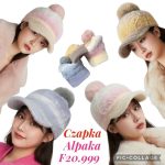 Czapki Damskie_ paczka 12 szt _mix kolor