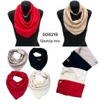 Szaliki Damskie_ paczka 12 szt _mix kolor 6122239